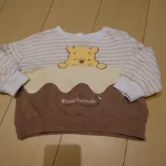 プーさん　裏毛トレーナー　80cm