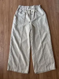 GALLARD ベージュ ワイドパンツ M