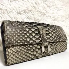 極美品 FU-SI FERNALLE フーシフェルナーレ パイソン 長財布 蛇革