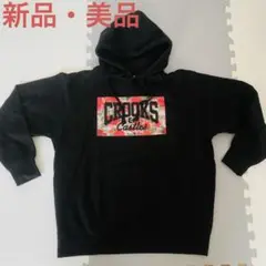 【新品美品】CROOKS & CASTLES ブラック パーカー L