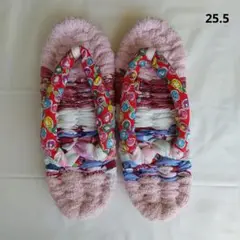 布ぞうり 花丸 ピンクタオル 25.5弱 布草履