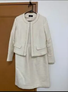 マタニティー フォーマル ツイード ワンピース 入園式 入学式 授乳服