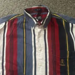 CHAPS RALPH LAUREN ワンポイント刺繍 ストライプシャツ