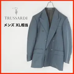 A3486*TRUSSARDIダブルブレスト*テーラードジャケット*XL相当