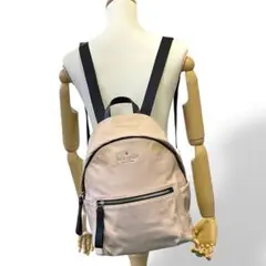 良品　ケイトスペード　リュック　バックパック　ナイロン　薄いピンク