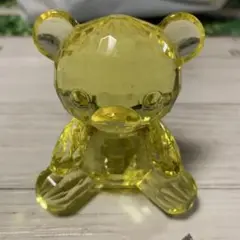 イエロークマのガラス置物