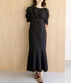 HEYUMM　アンサンブルワンピース　ブラック　フリー