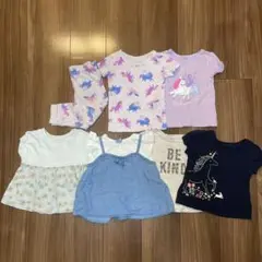 女の子Tシャツ　ユニコーン＆花柄トップス6点セット80cm GAP ユニクロ