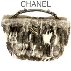 【美品】【限定品】【未使用品】CHANEL ラビット生地 ショルダーバック