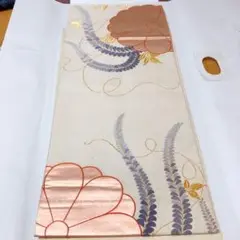 最終値下!新品未使用★高級着物帯★藤の花