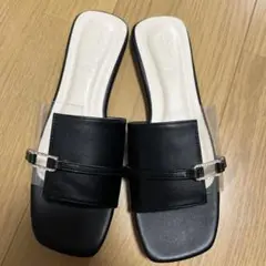 新品　値下げクリアフィルムぺたんこサンダル　L