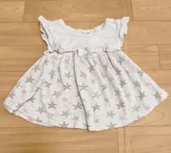 ノースリーブ星模様ワンピース 80cm