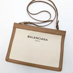 美品✨バレンシアガ ショルダーバッグ ブラック×キャメル ポシェット レザー