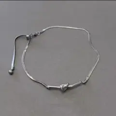 Knot Twist Bone Silver Chain Necklace