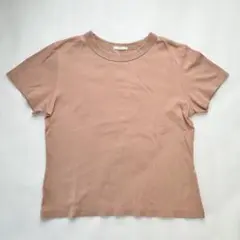 GU コットンスムースクルーネックT ピンク 半袖 Tシャツ