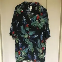 H&M アロハシャツ L オウム