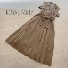 ROYAL PARTY ウエストリボントレンチワンピース