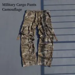 camouflage military cargo pants side zip