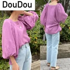 ★新品タグ付き★ DouDou スクエアネック　ボリュースリーブチュニック