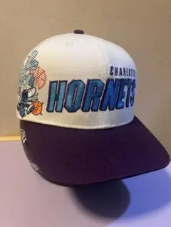 CHARLOTTE HORNETS キャップ ホワイト/パープル