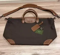 ロンシャンLONGCHAMP ボストンバッグ ボックスフォード カーキ/ブラウン LONGCHAMP ロンシャン ボストンバッグ カーキ系 ボックス