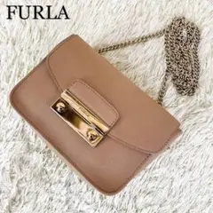 人気♡フルラ FURLA メトロポリス チェーンショルダーバッグ ライトブラウン