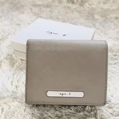 【特価】アニエスベー エンボスレザー ミニウォレット コンパクト財布