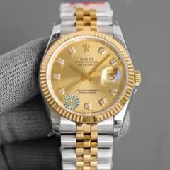 ROLEX DATEJUST 自動巻き 腕時計 ゴールド/シルバー