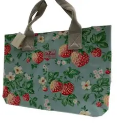 新品 Cath Kidston トートバッグ ハンド サブバッグ ブルー イチゴ