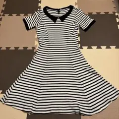 H&M エイチアンドエム　ボーダー　ミニワンピース　ワンピース　半袖　ボーダー