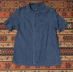 00s GAP archive オープンカラー半袖デニムシャツ 開襟　50s