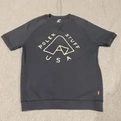 POLER STUFF ダークブルーグレー Tシャツ　半袖スウェット