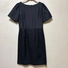 【美品】RULE dinosブラック 異素材ドッキングワンピース サイズS