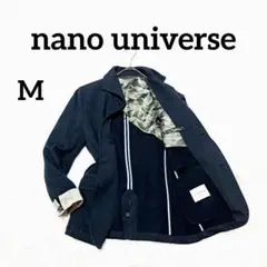 【ナノユニバース】コットン100　スエットジャケット　M　ネイビー　カジュアル