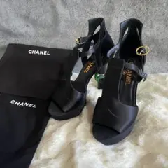 袋付き 美品 CHANEL シャネル ヒール サンダル シューズ レディース