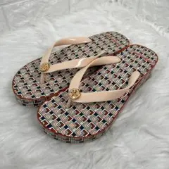✨新品✨ ロゴ 総柄 TORY BURCH サンダル