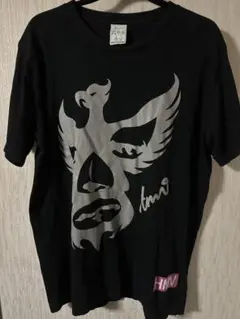 ハオミン HMVロゴ付きグラフィックTシャツ（黒）
