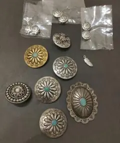 ハンドメイド コンチョ ボタン まとめ売り 13個