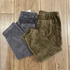 コーデュロイパンツ グレー カーキ 2点セット