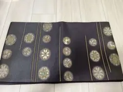 袋帯 刺繍丸紋様(紫)