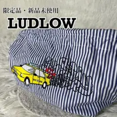 限定品　新品未使用　LUDLOW ストライプ　ドローストリングポーチ　巾着　刺繍