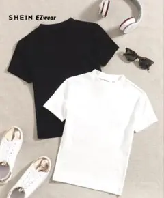 レディース 半袖 シャツ 2枚 セット ♡ モノクロ まとめ売り XL