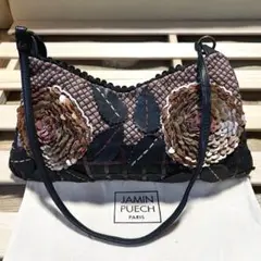 【早割】❤️美品❤️ジャマンピュエッシュ ハンドバッグ スパンコール レザー