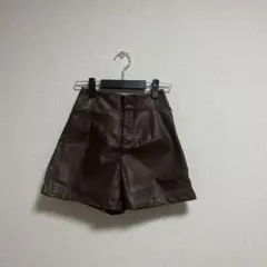 【未使用】 レザーショートパンツ