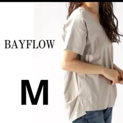 BAYFLOW シルケットVネックTシャツ ベージ155, 3（M）