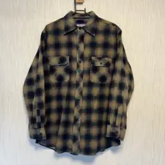 BIG YANK プリントネルシャツ プリネル チェックシャツ LL 日本製