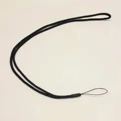 ストラップ チャーム シンプル 黒 ブラック