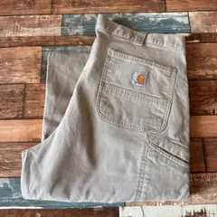 カーハート 薄いグレー オーバーサイズ ペインター系 ライトダック メンズ古着