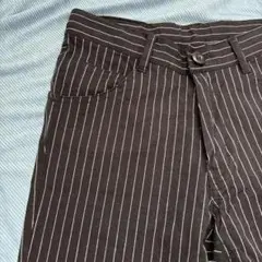美品　RAD CUSTOM 150㎝ストライプ柄スリムストレートストレッチパンツ