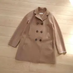 'S Max Mara ピュアヴァージンウール ダブルフェイスコート シナモン